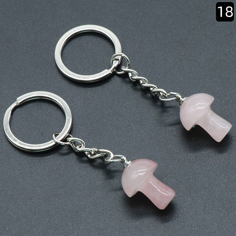 Crystal Mushroom Key Chain