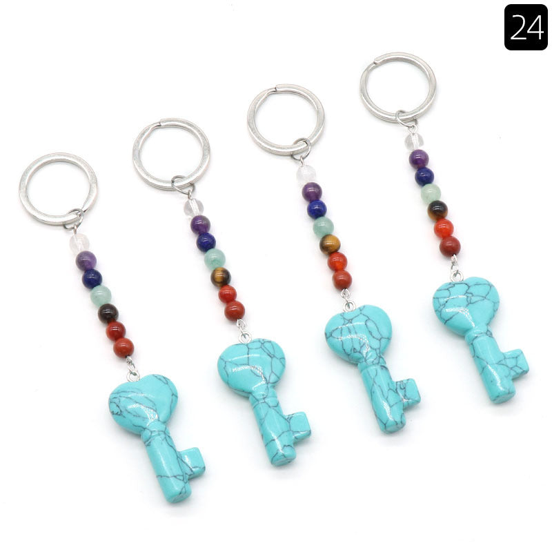 Crystal Heart Key Key Chain