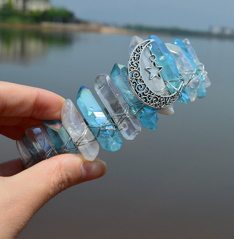 Raw Crystal Quartz Crown Headband