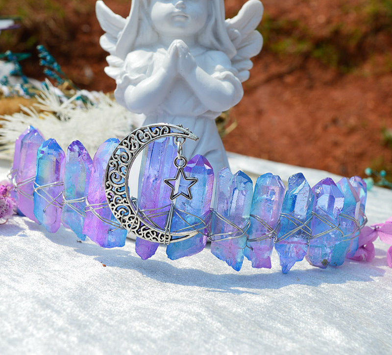 Raw Crystal Quartz Crown Headband