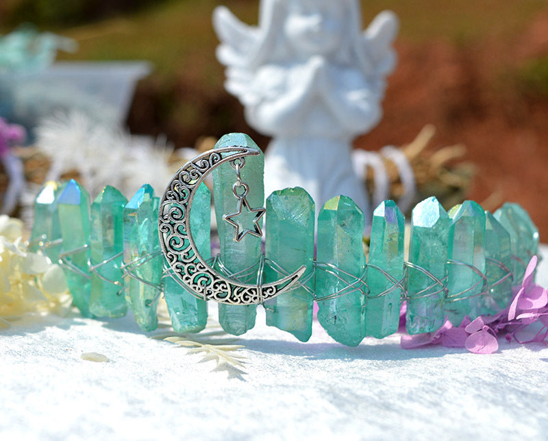 Raw Crystal Quartz Crown Headband