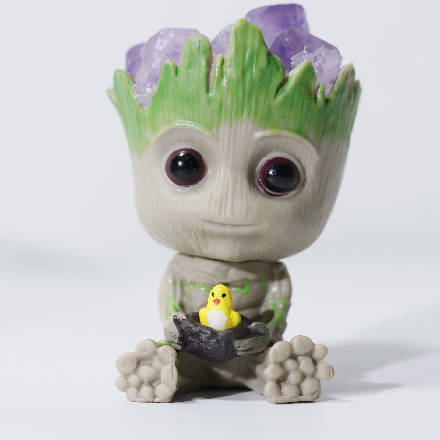 Groot With Natural Amethyst Quartz