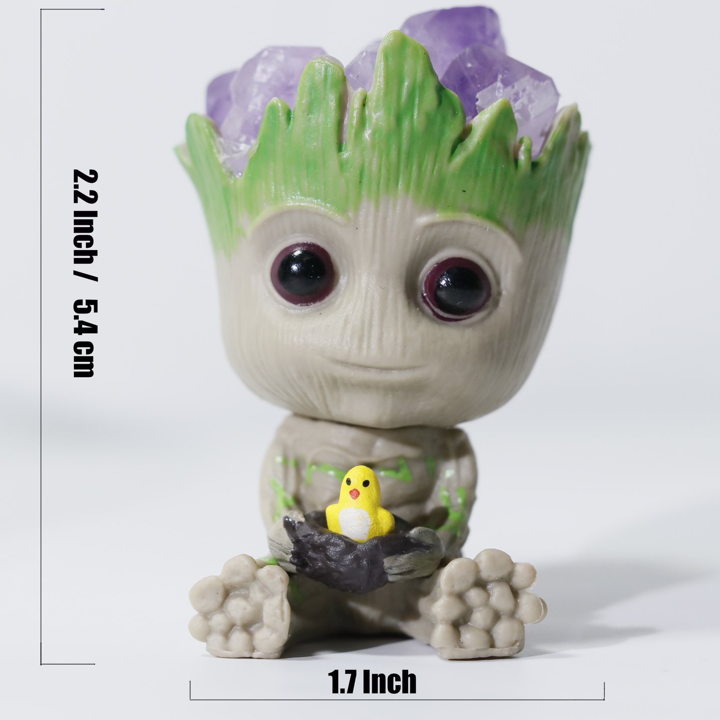 Groot With Natural Amethyst Quartz