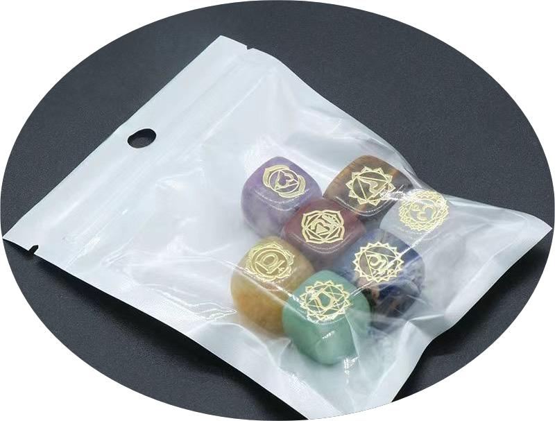 chakra crystal cube 7 pcs set