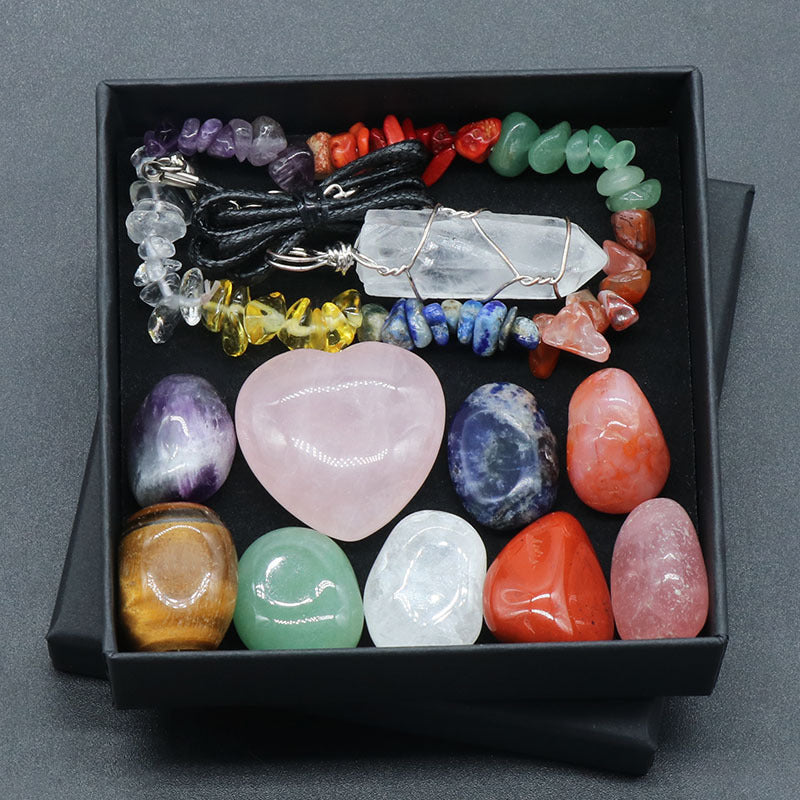 Chakra Tumble& Bracelet Gift Box